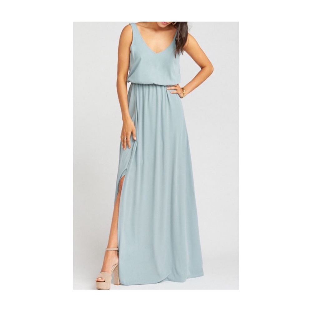 Mumu Kendall maxi dress in silver sage